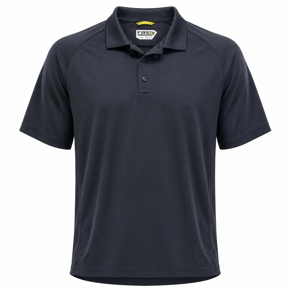 First Tactical Mens XL Performance Polo Shirt Black Short Sleeve Raglan Workwear